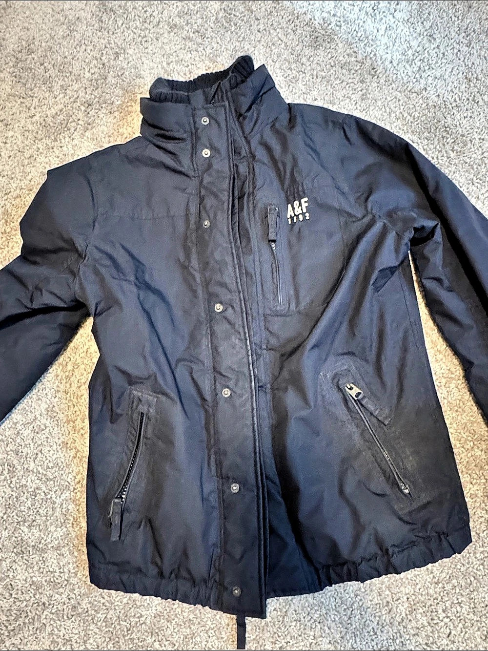 Abercrombie Men'Small Black Weather Warrior Jacket Size Small Like New
